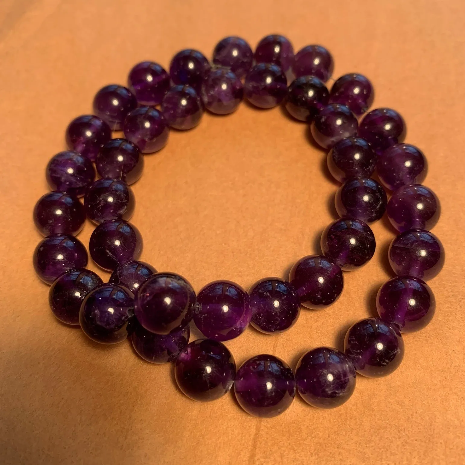 10mm Dark Amethyst Round Strand