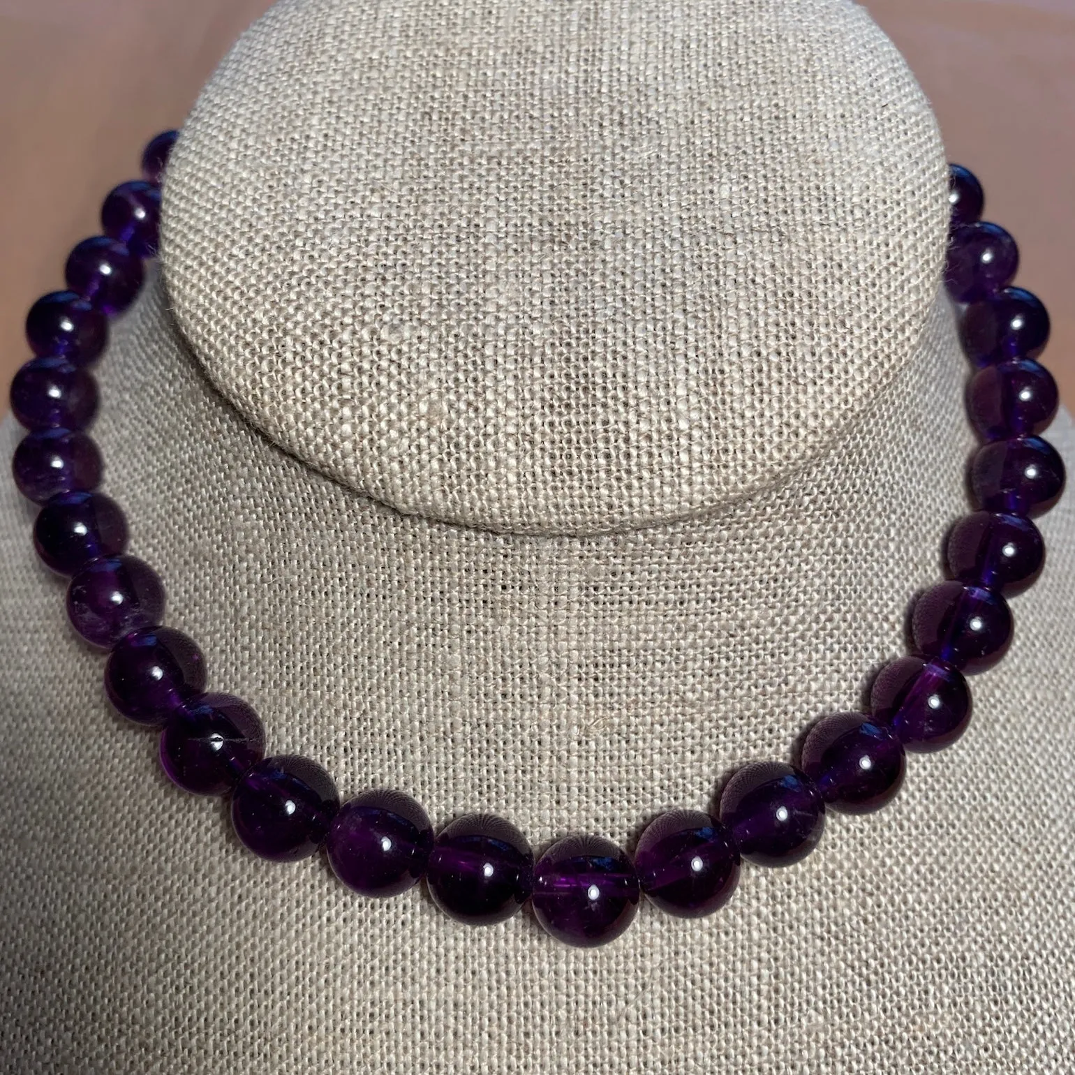 10mm Dark Amethyst Round Strand