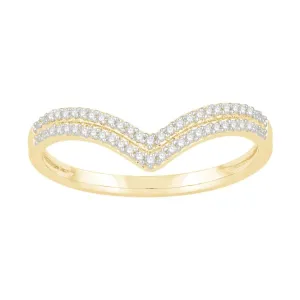 1/10 CTW Diamond Tiara Crown Ring in 10KT Yellow Gold