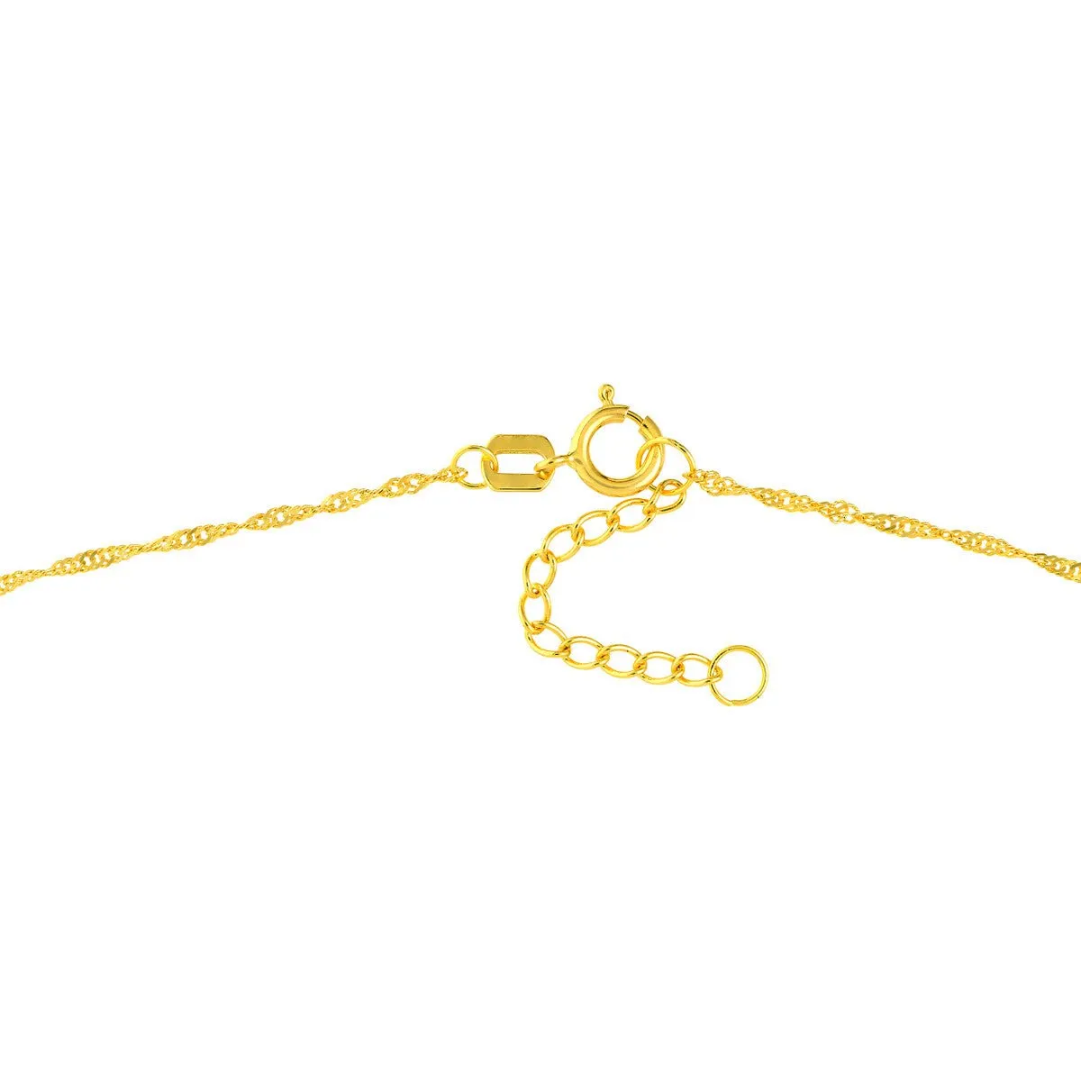 14K Gold Dolphin Trio Adjustable Anklet