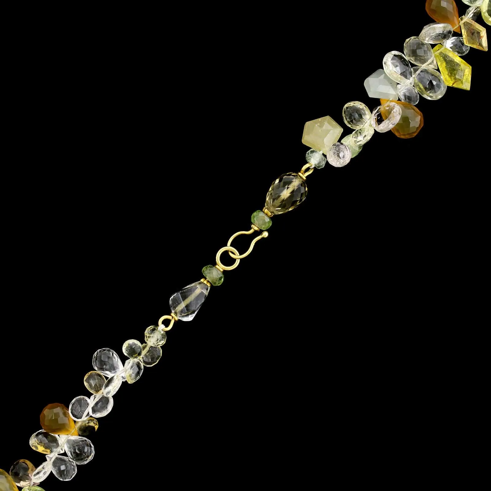 14K Yellow Gold Estate Gemstone Bead Necklace