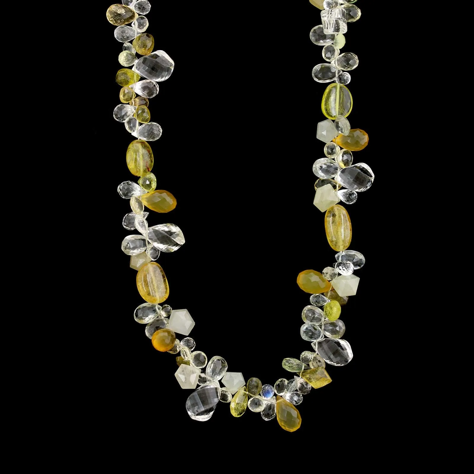 14K Yellow Gold Estate Gemstone Bead Necklace