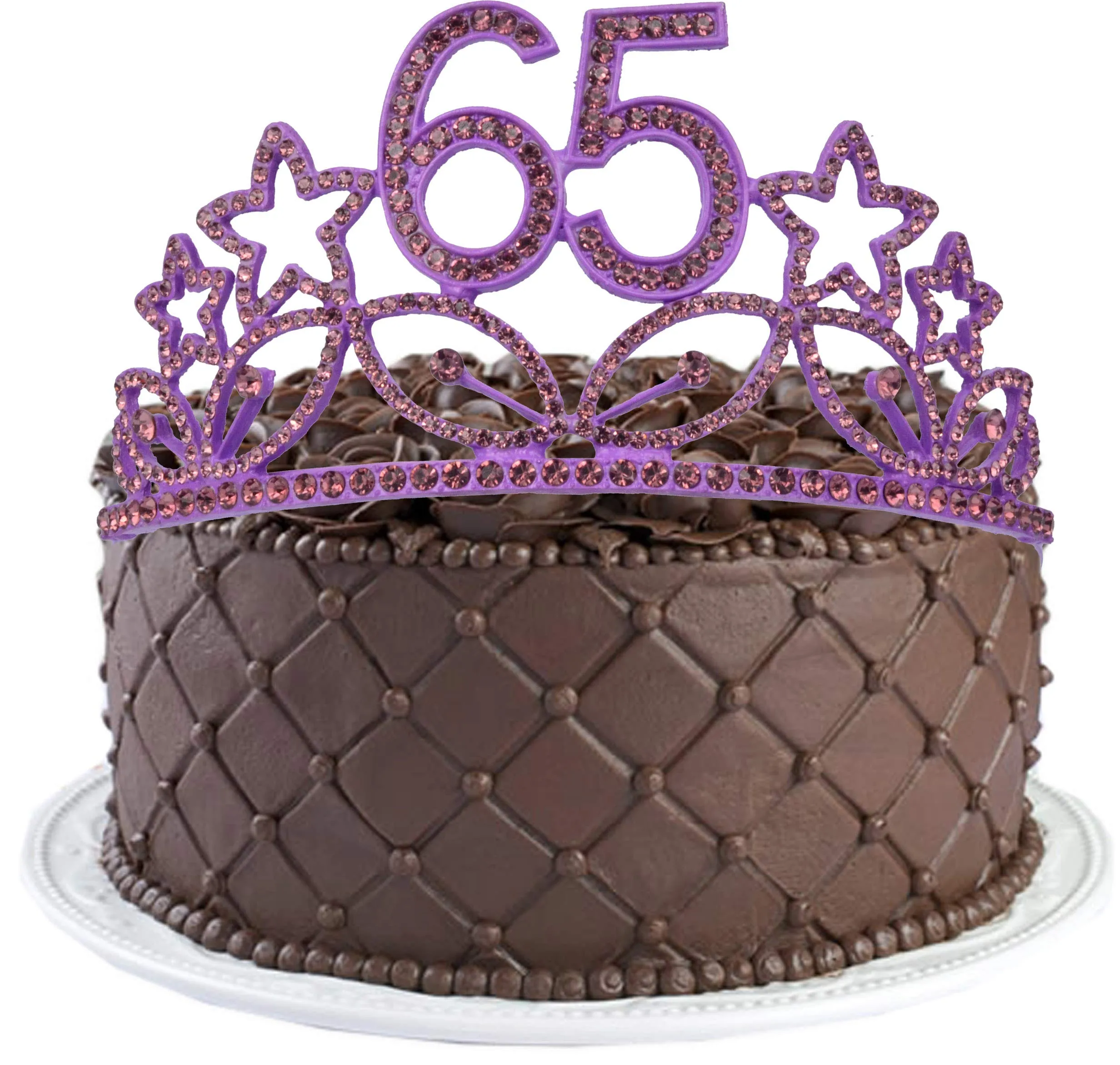 65th Birthday Gifts for Woman, 65th Birthday Tiara and Sash purple, HAPPY 65th Birthday