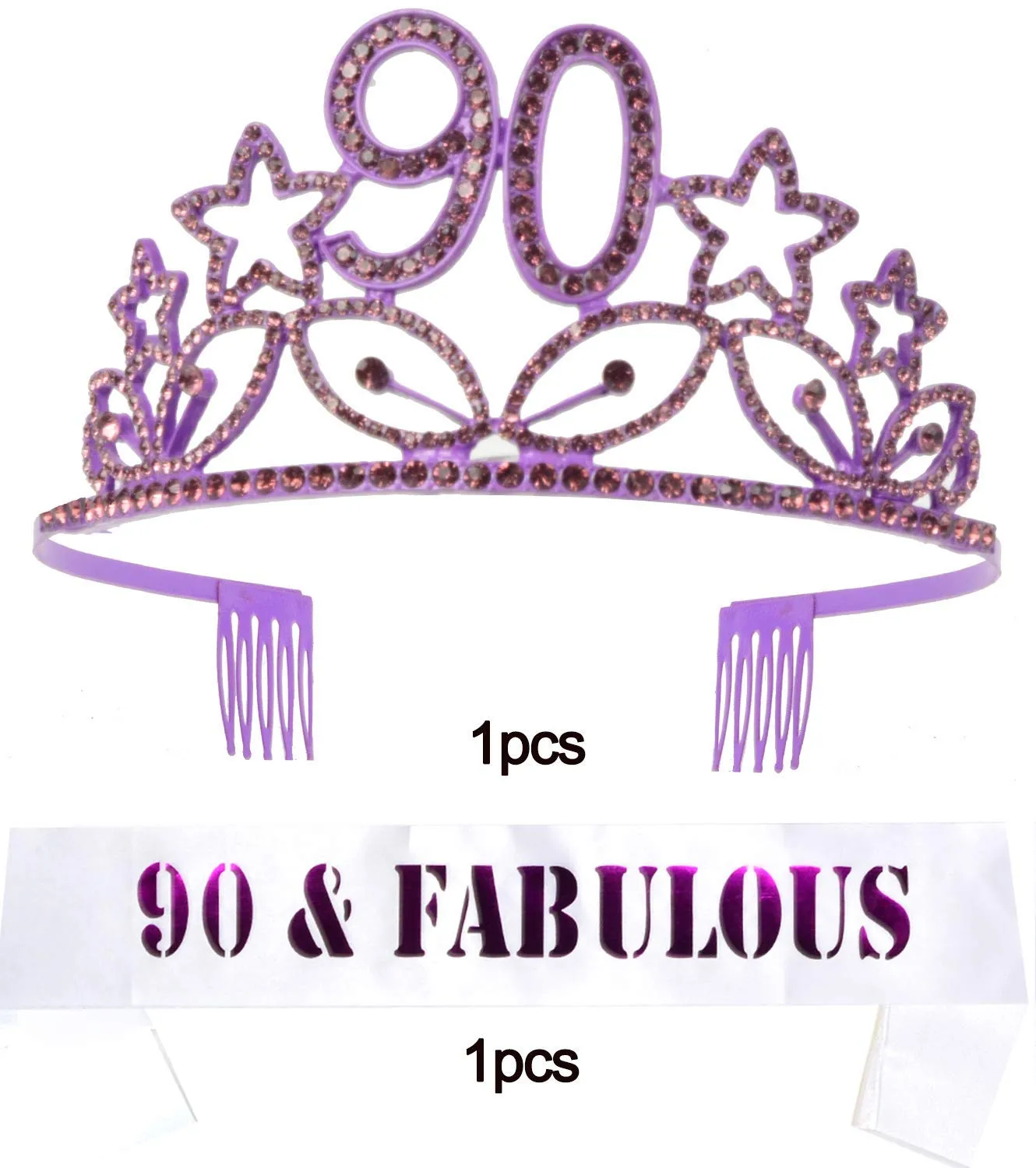 90th Birthday, 90th Birthday Decorations for Women, 90th Birthday Tiara, 90th Birthday