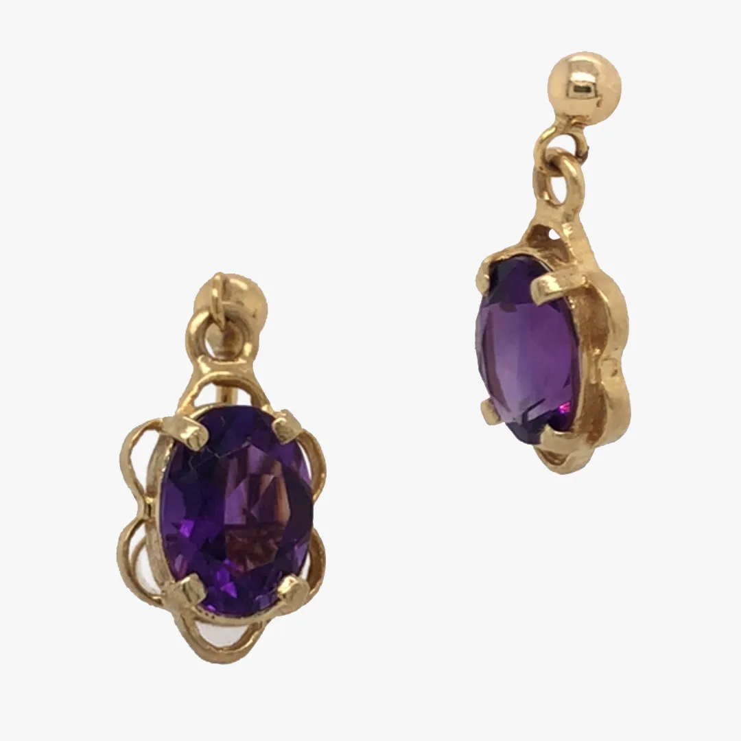 Amethyst Drop Earrings