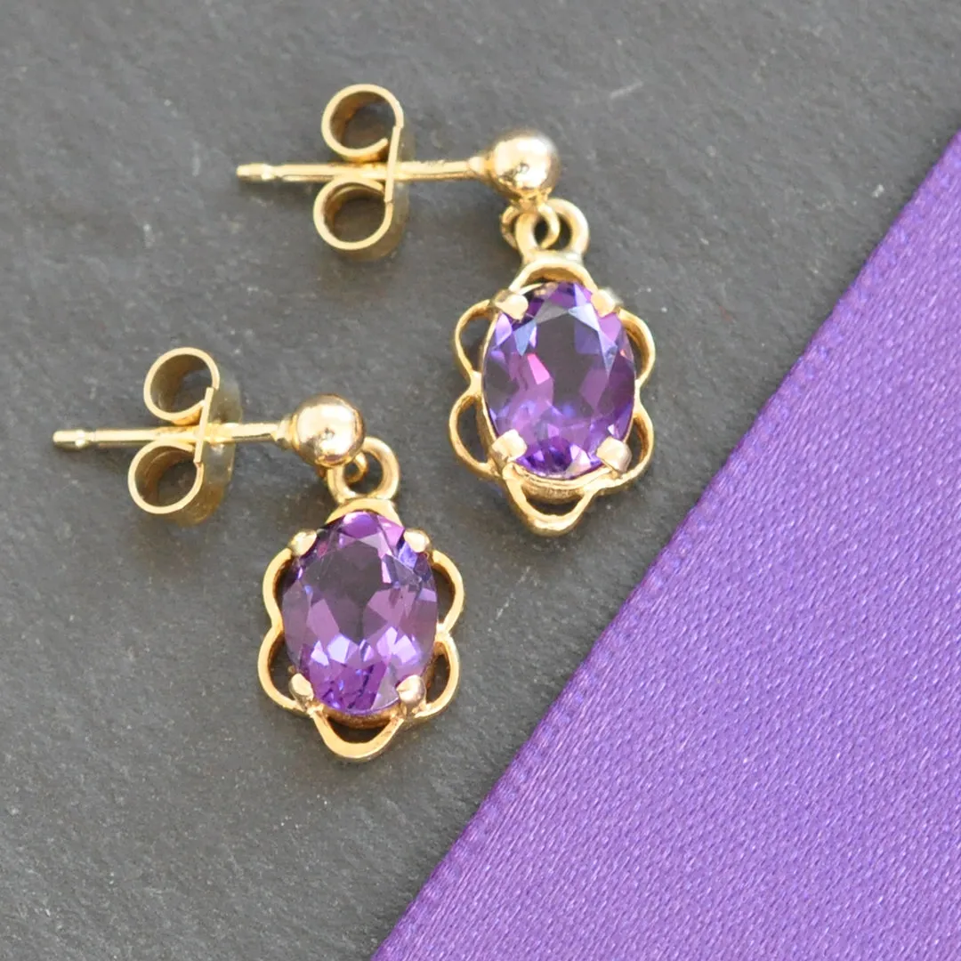 Amethyst Drop Earrings