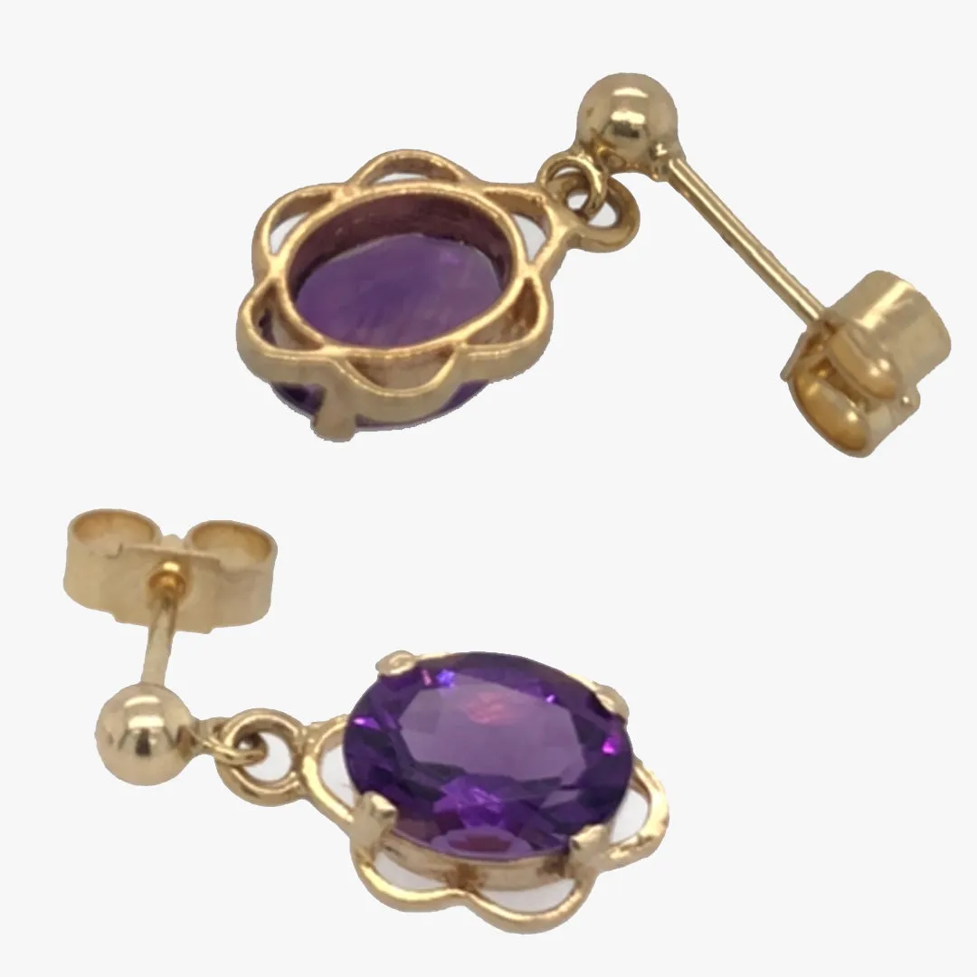 Amethyst Drop Earrings