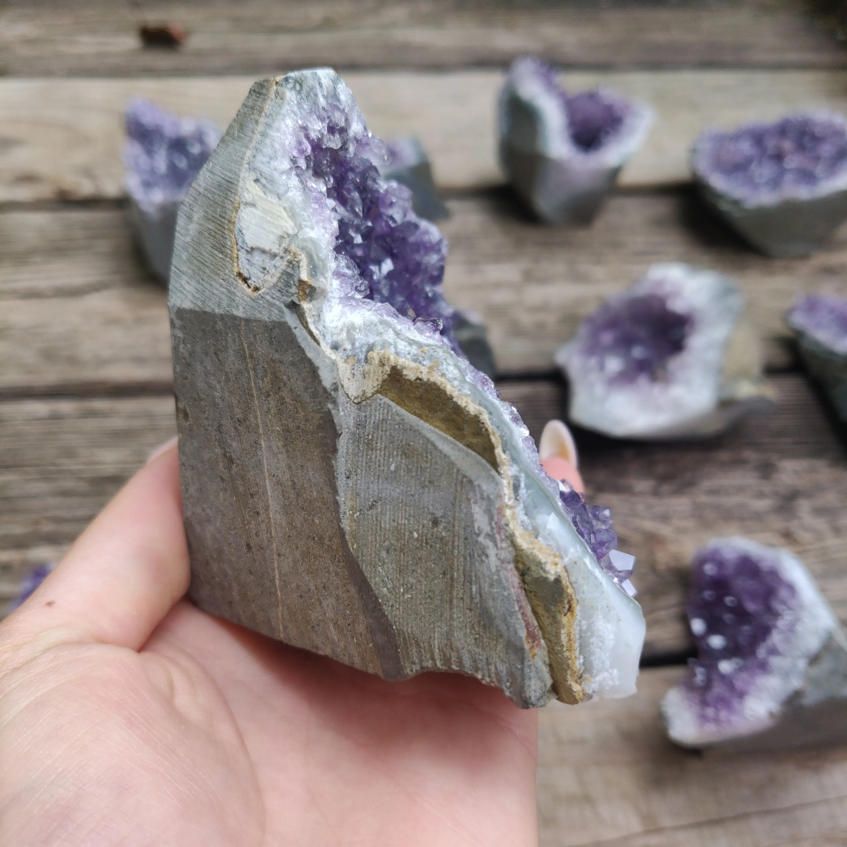 Amethyst Geode Free Form, Cut Base (#27)