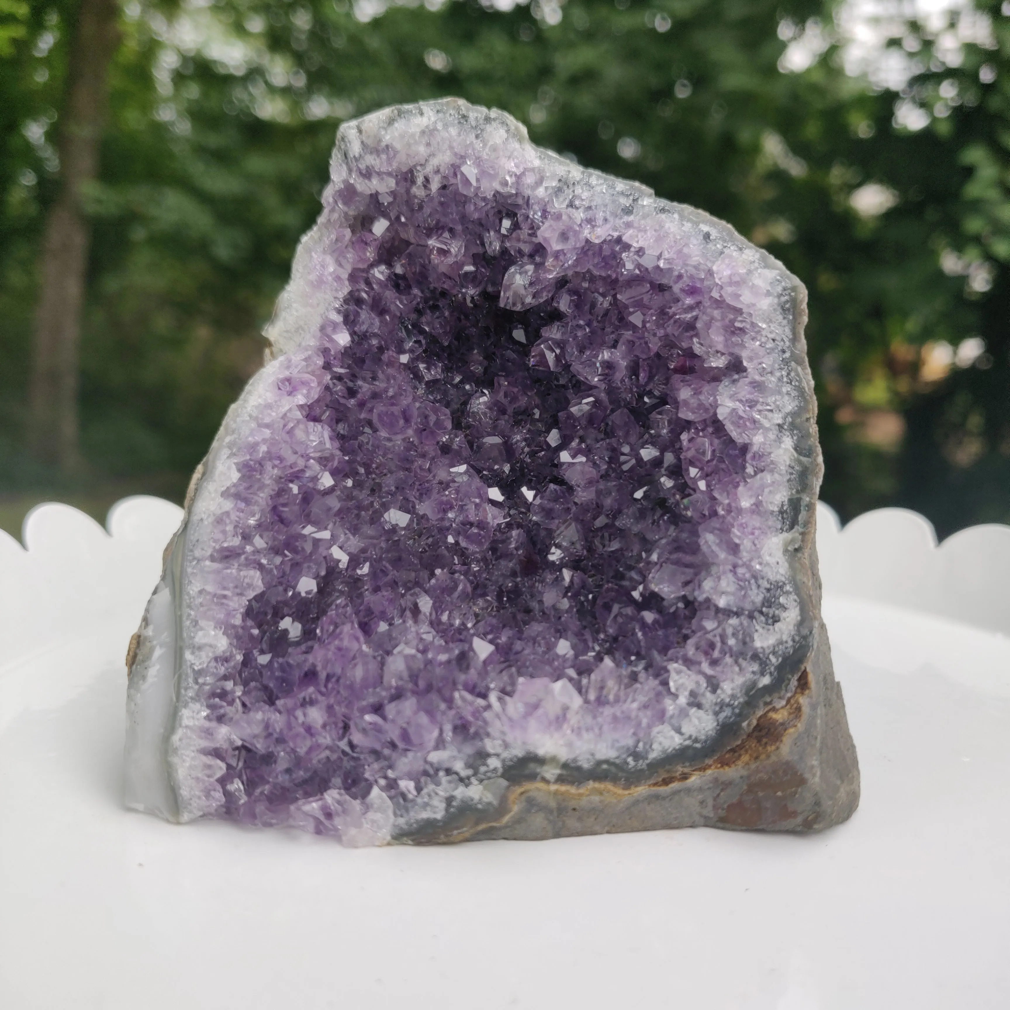 Amethyst Geode Free Form, Cut Base (#27)