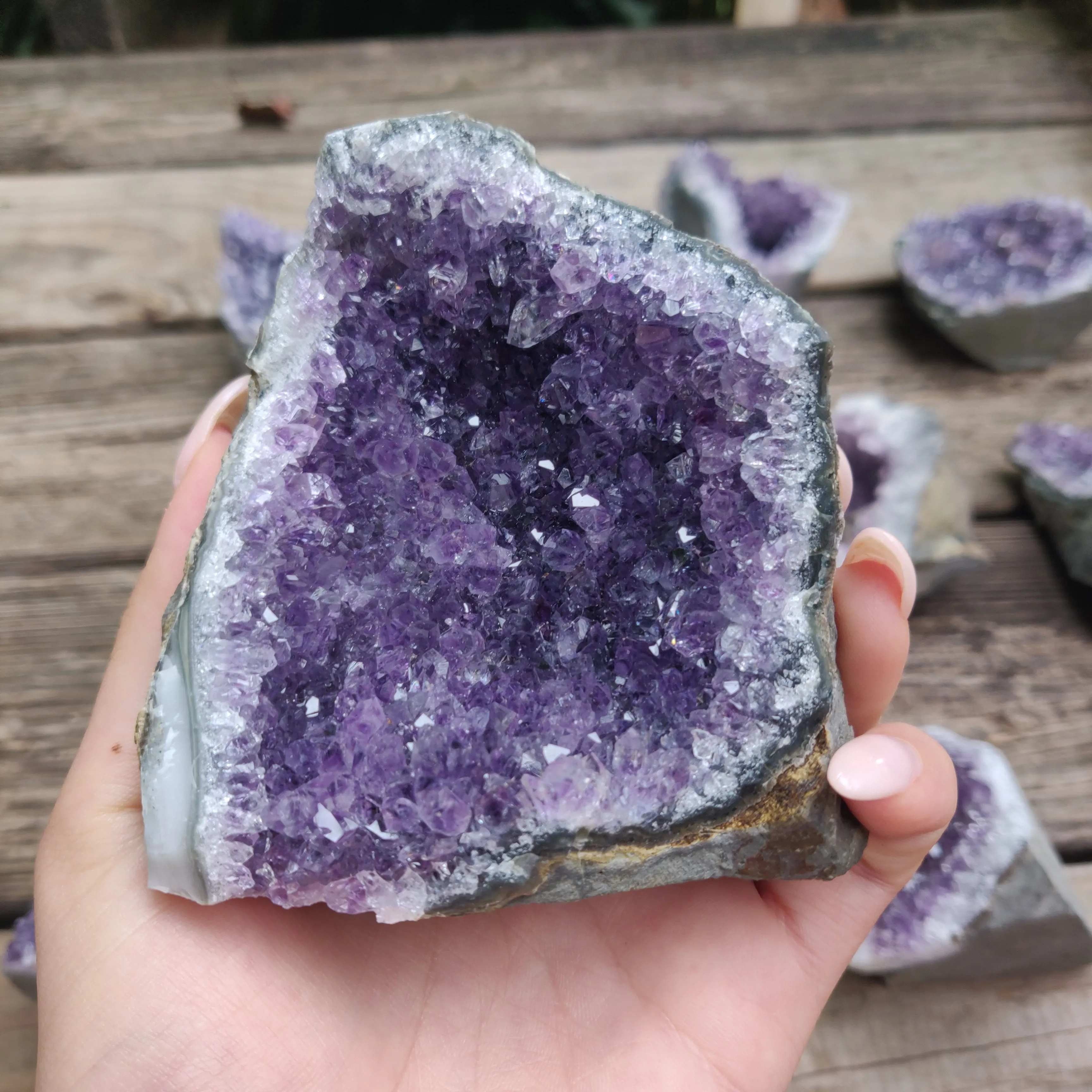 Amethyst Geode Free Form, Cut Base (#27)