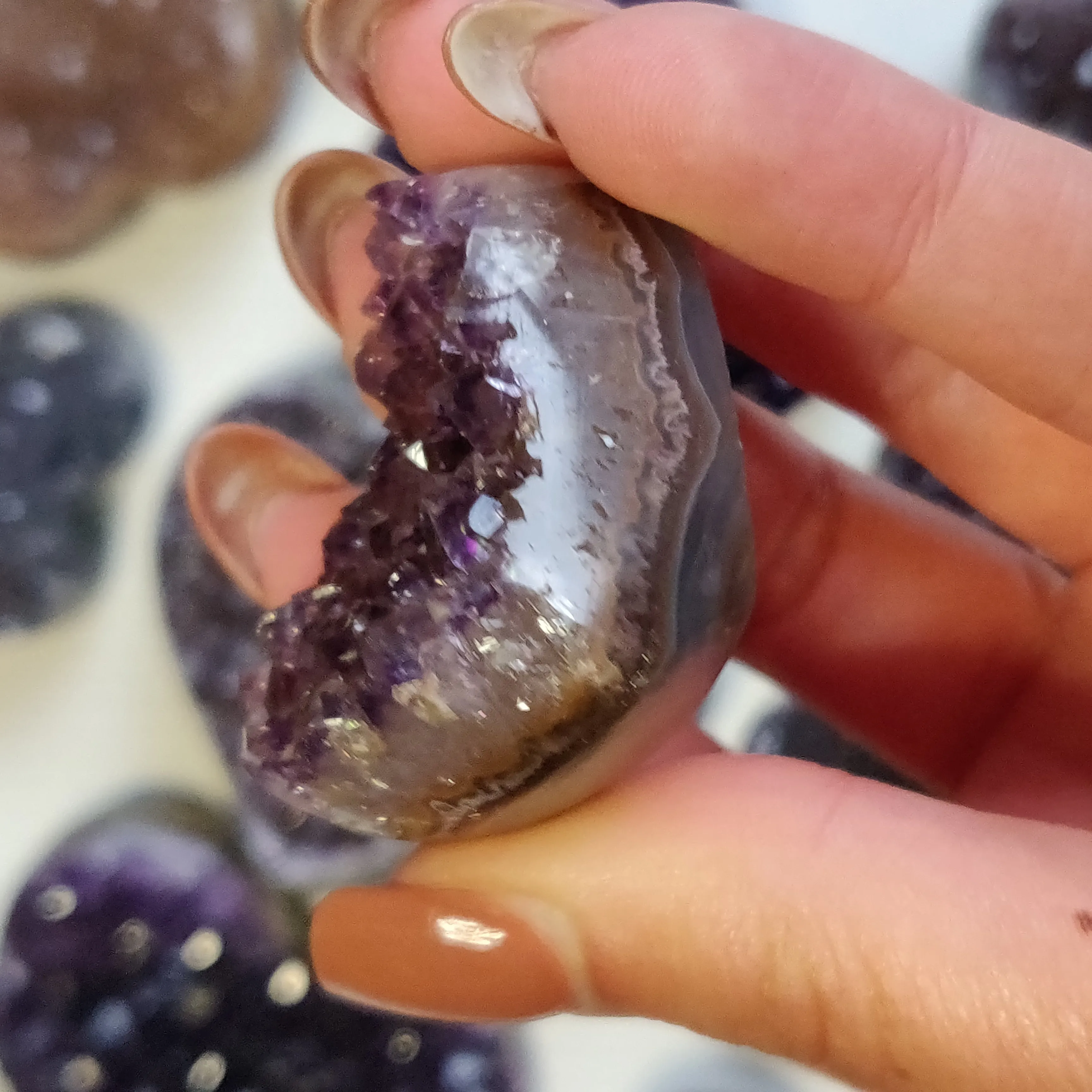 Amethyst Geode Heart (#G3)