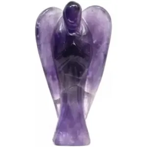 Amethyst Lucky Angel for Reiki Crystal Stone Healing Therapy Natural Crystal Stone Angel Handcrafted Size 2 Inch approx.