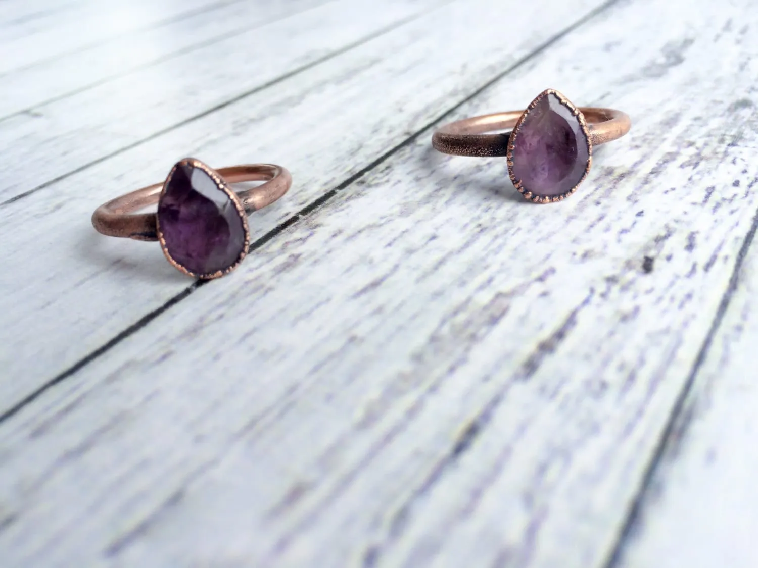 Amethyst ring | Amethyst crystal ring