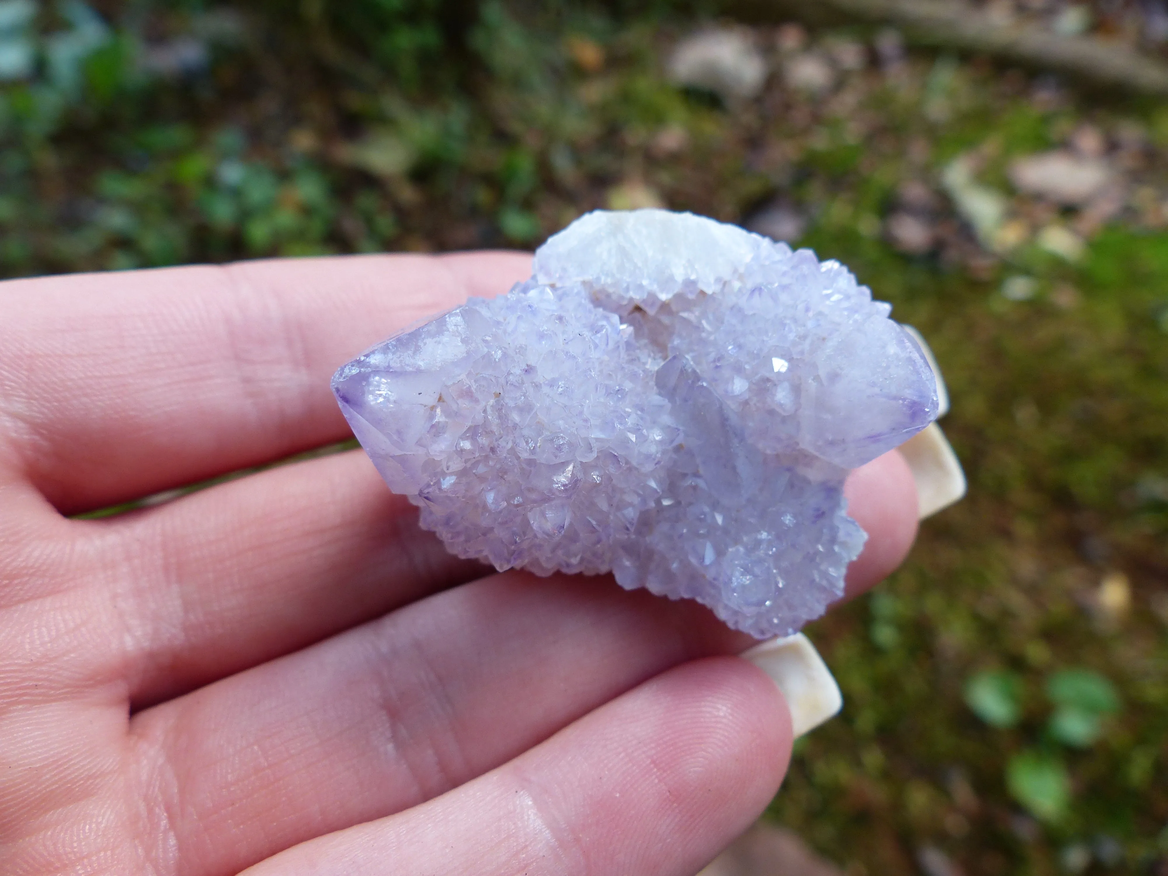 Amethyst Spirit Quartz Cluster, Amethyst Cactus Quartz (#4)