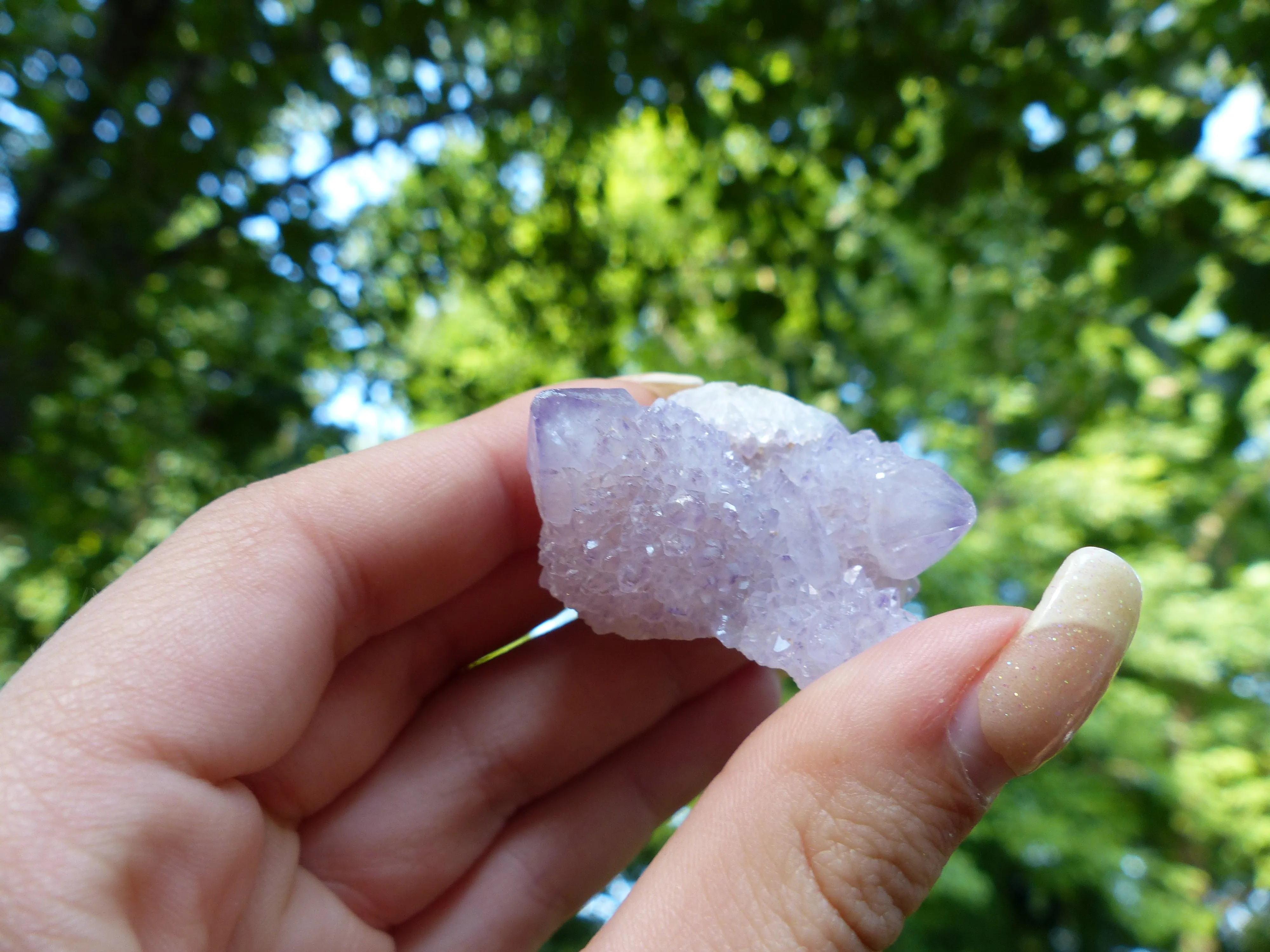 Amethyst Spirit Quartz Cluster, Amethyst Cactus Quartz (#4)