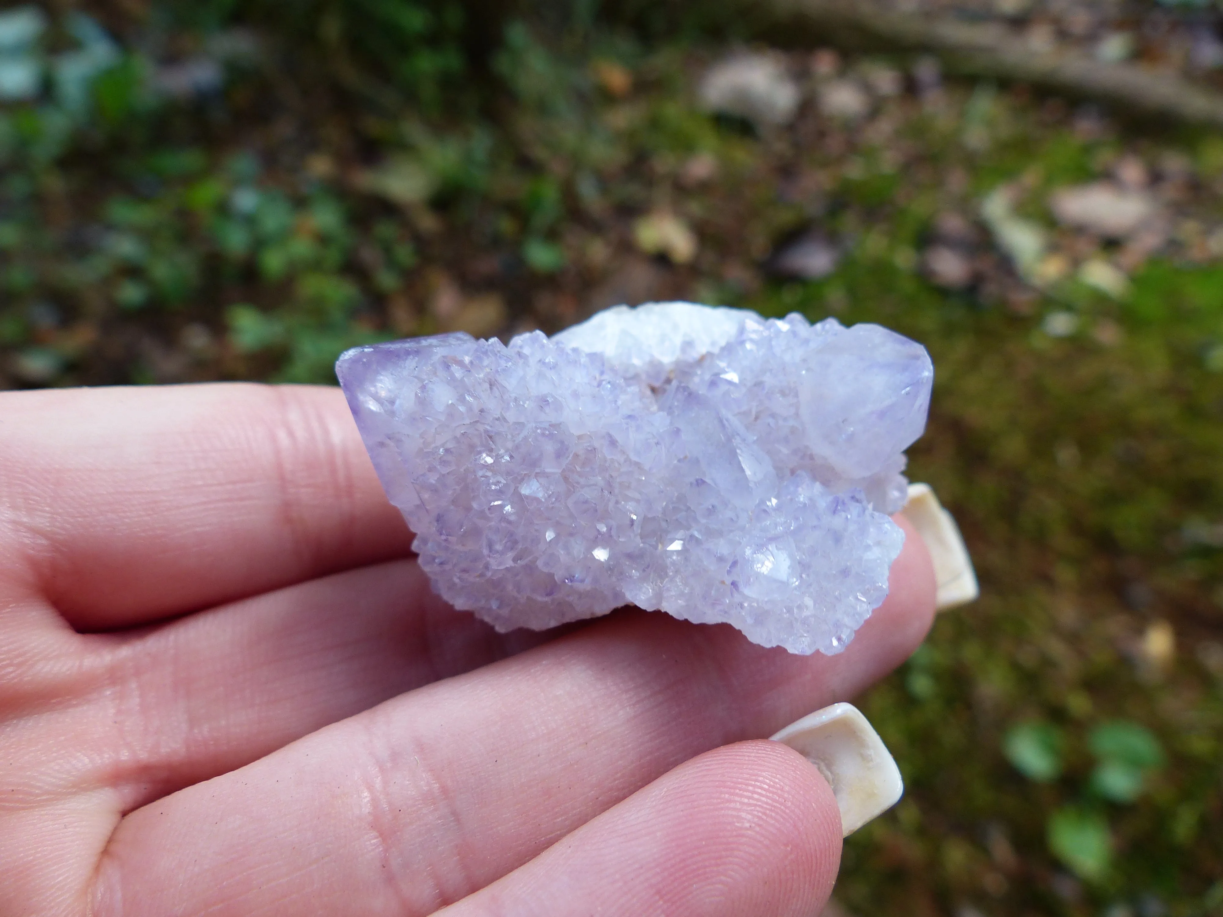 Amethyst Spirit Quartz Cluster, Amethyst Cactus Quartz (#4)