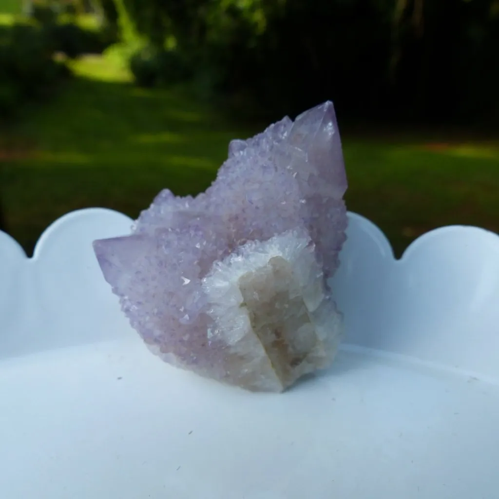 Amethyst Spirit Quartz Cluster, Amethyst Cactus Quartz (#4)