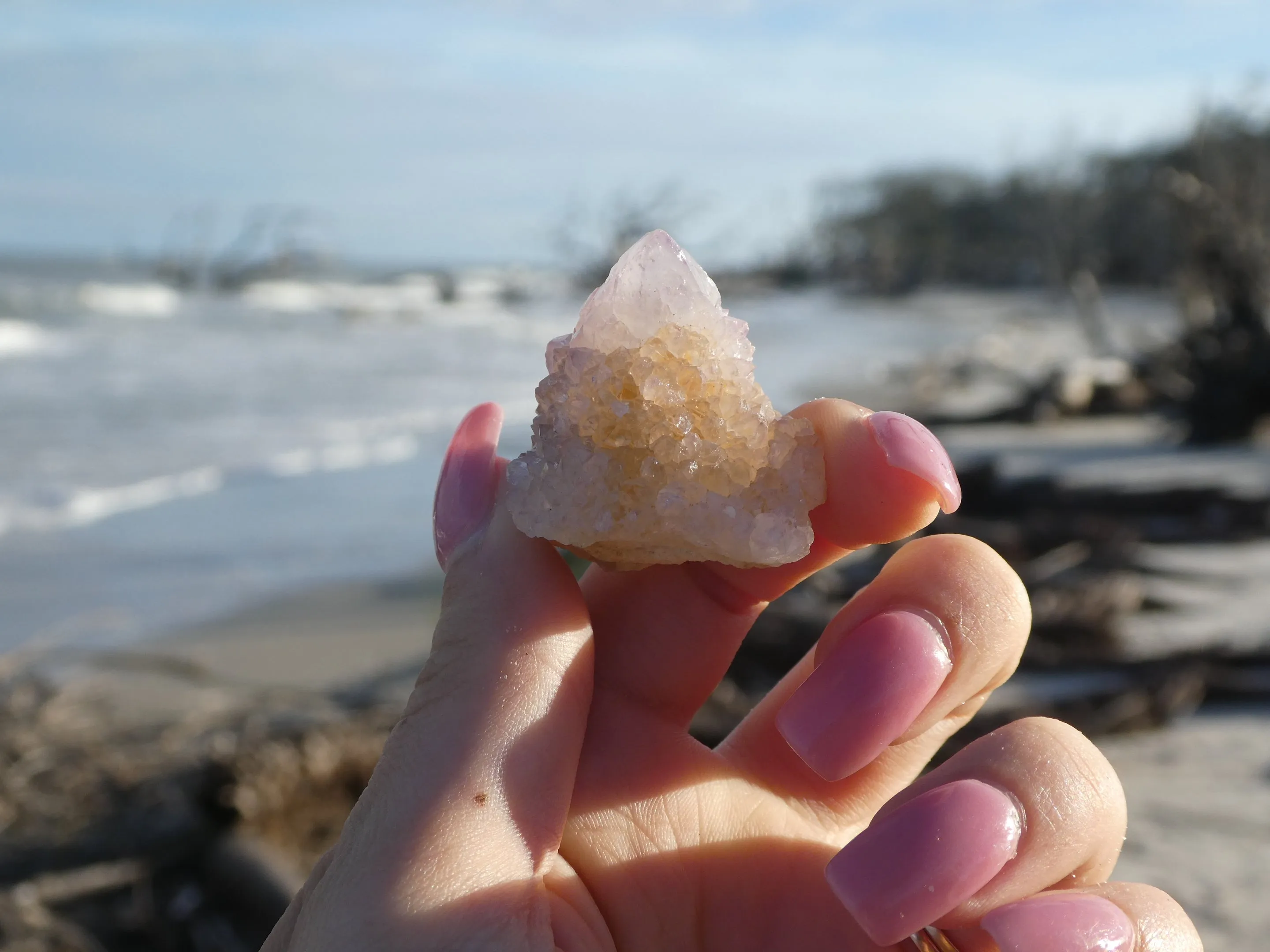 Amethyst Spirit Quartz Point, Amethyst Cactus Quartz (#9)