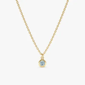 Aquamarine Charm Necklace, Vienna