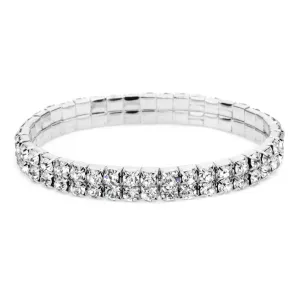 Aurora Rhinestone Anklet (2 Rows / Silver)