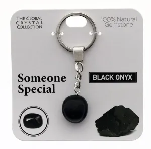 Black Onyx Natural Gem Keyring - 'Someone Special"