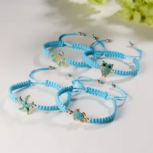 Blue Rope Adjustable Braided Adjustable Braided Bacelet