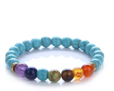 Blue Turquoise Chakra Energy  Bracelets