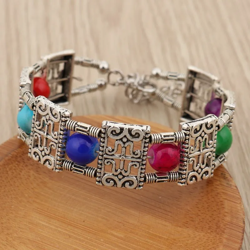 Boho Chic Multicolor Beaded Bracelet