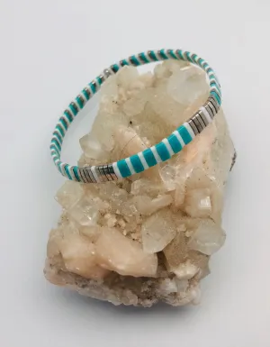 Caryn Lawn Supernova Turquoise and Silver Bead Bracelet