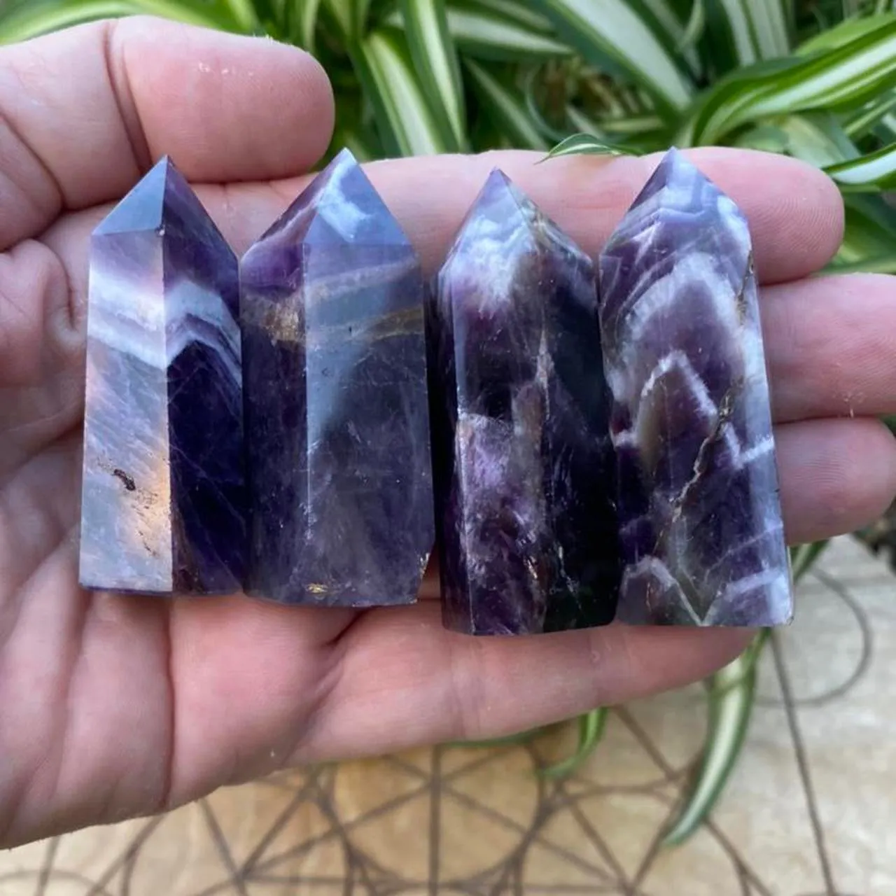 Chevron Amethyst Dream Amethyst Crystal Tower Point Generator