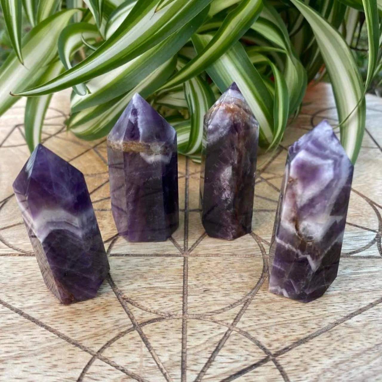 Chevron Amethyst Dream Amethyst Crystal Tower Point Generator