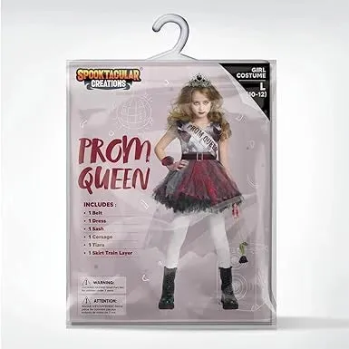 Child Girl Dark Prom Queen Costume, Goth Prom Queen Costume