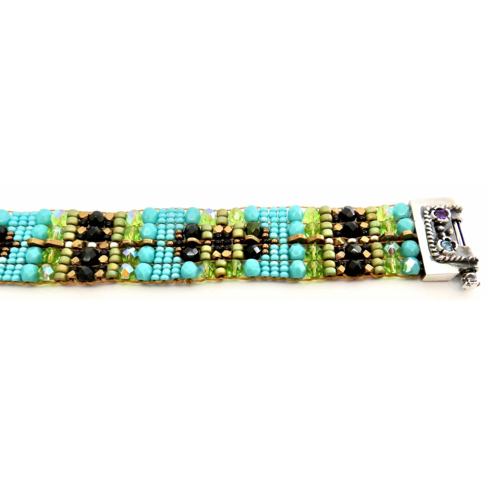 Chili Rose  Lydia Bracelet  Turquoise Beaded Bracelet