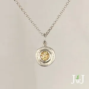 Citrine Shield Necklace