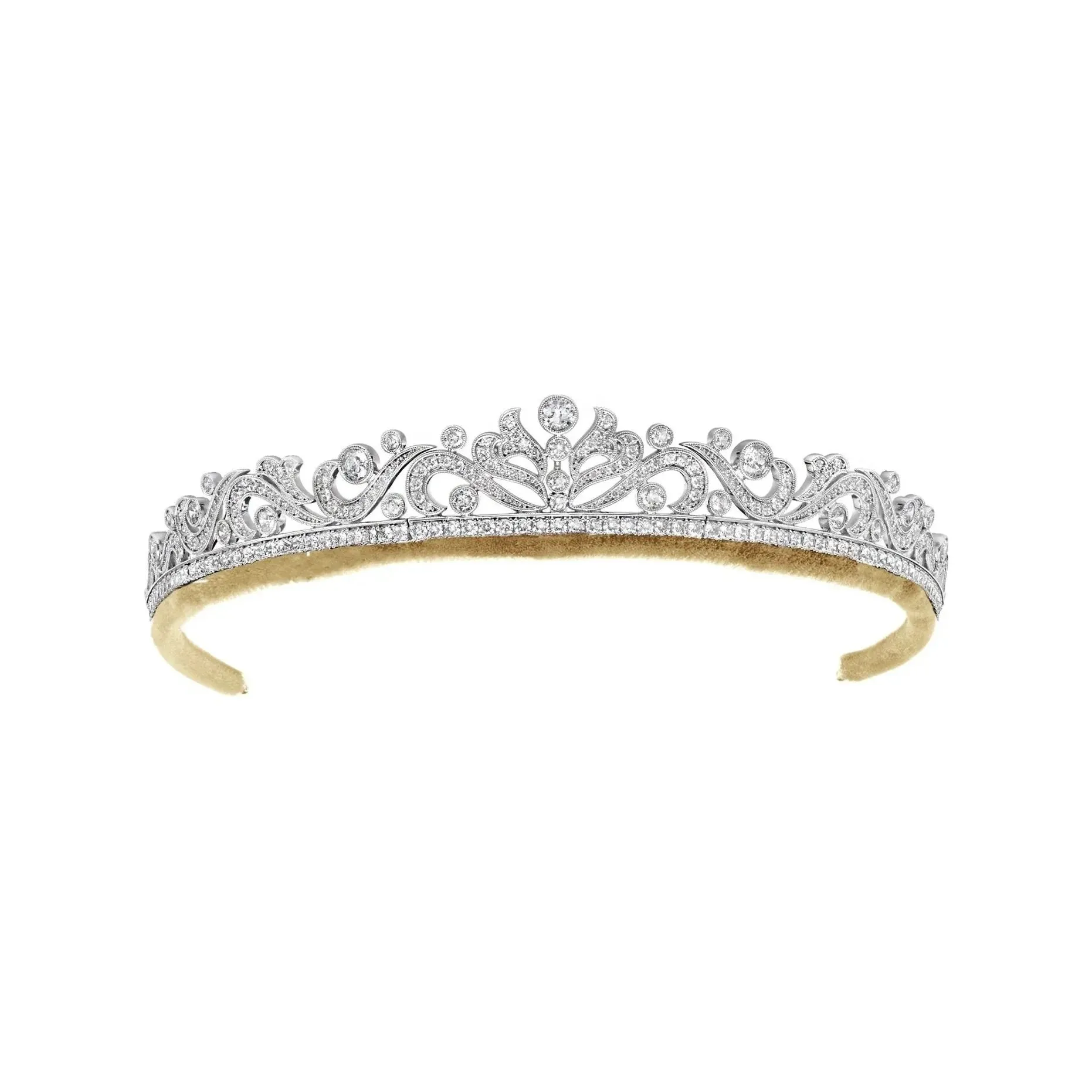 CRISLU Schroll and Brilliant Cut Tiara by Andrew Prince