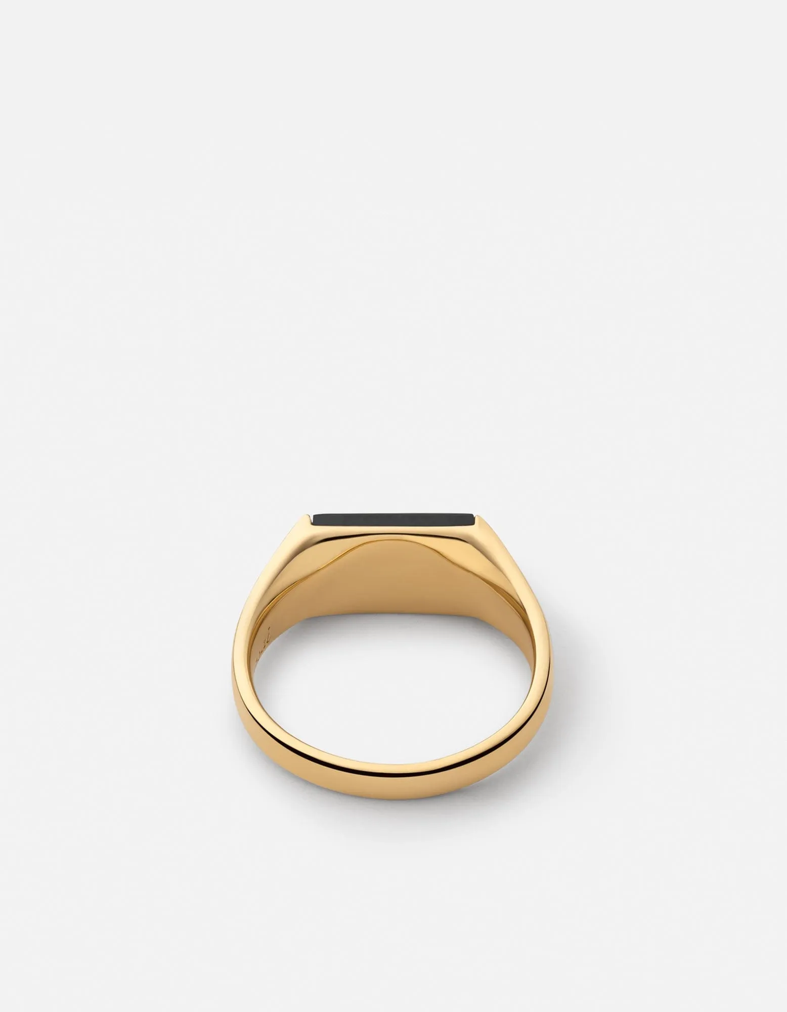 Duo Onyx Ring, Gold Vermeil