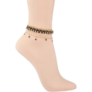 Five Layer Bead   Chain Anklet