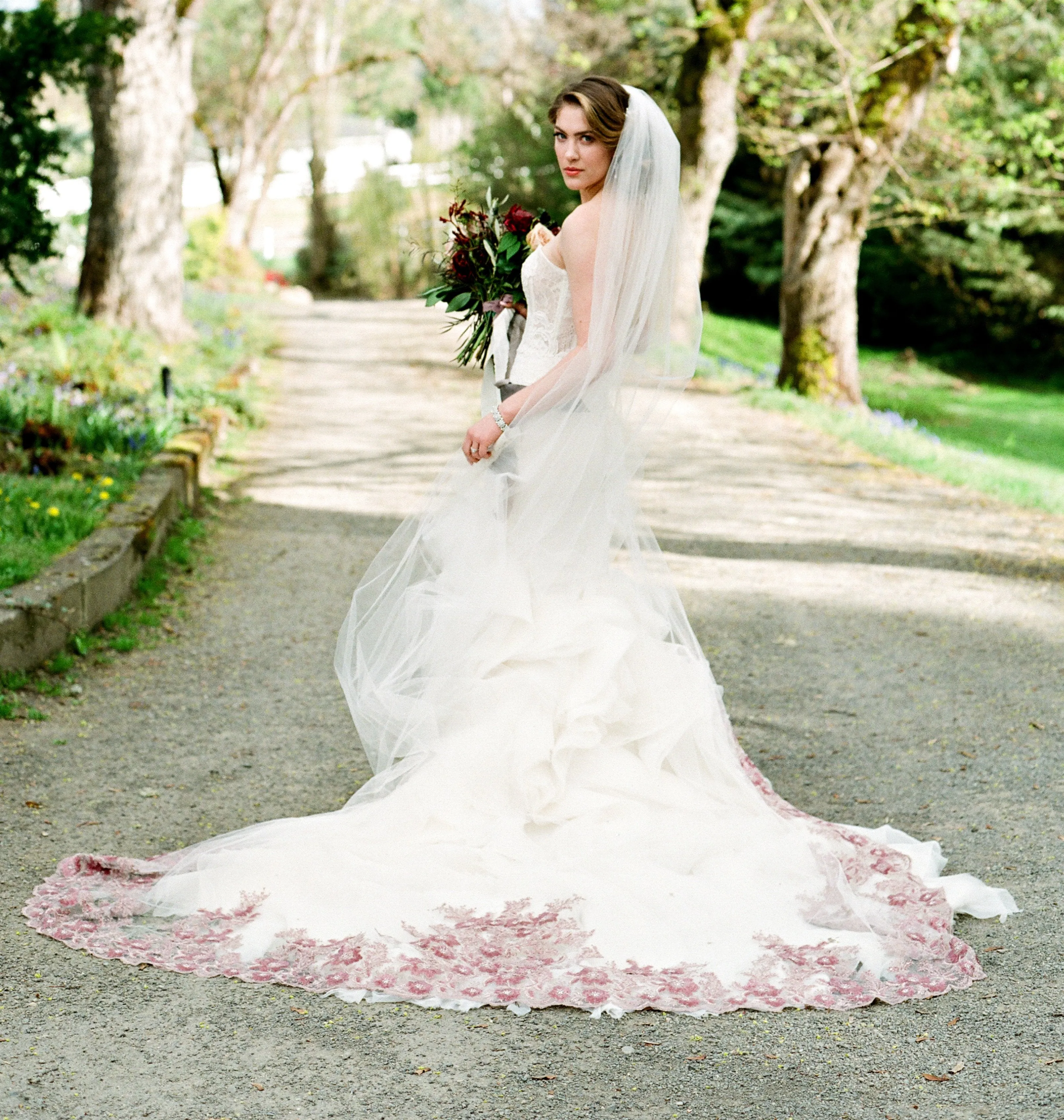 FREYA Couture Beaded Cathedral Veil