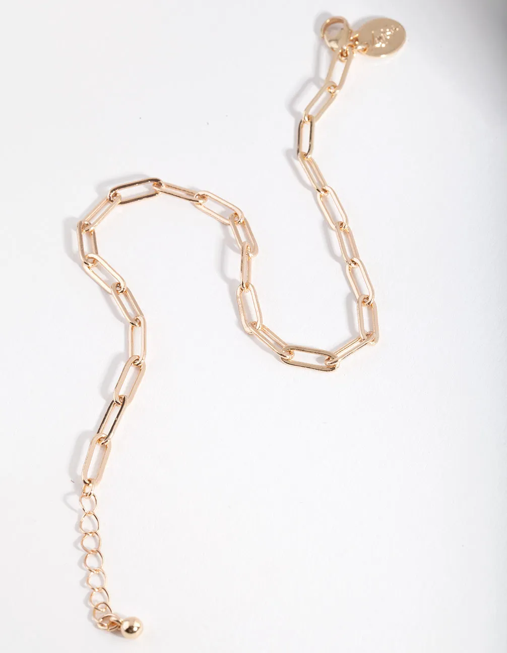 Gold Dainty Rectangle Anklet