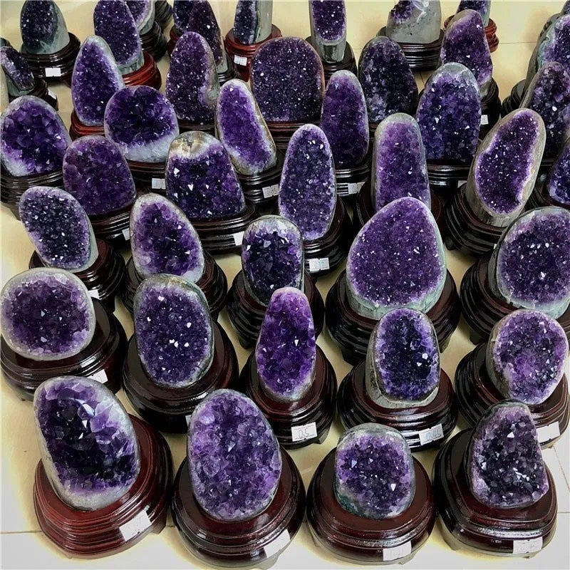 Gorgeous Amethyst Caves!!Natural Ametista Amethyst Geode Quartz Cluster Crystal Thunder Egg