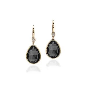 Goshwara Gossip Onyx Pear Shape Earrings JE0079-A-OX