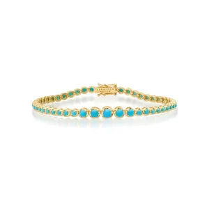 Graduated Turquoise Tennis Bracelet