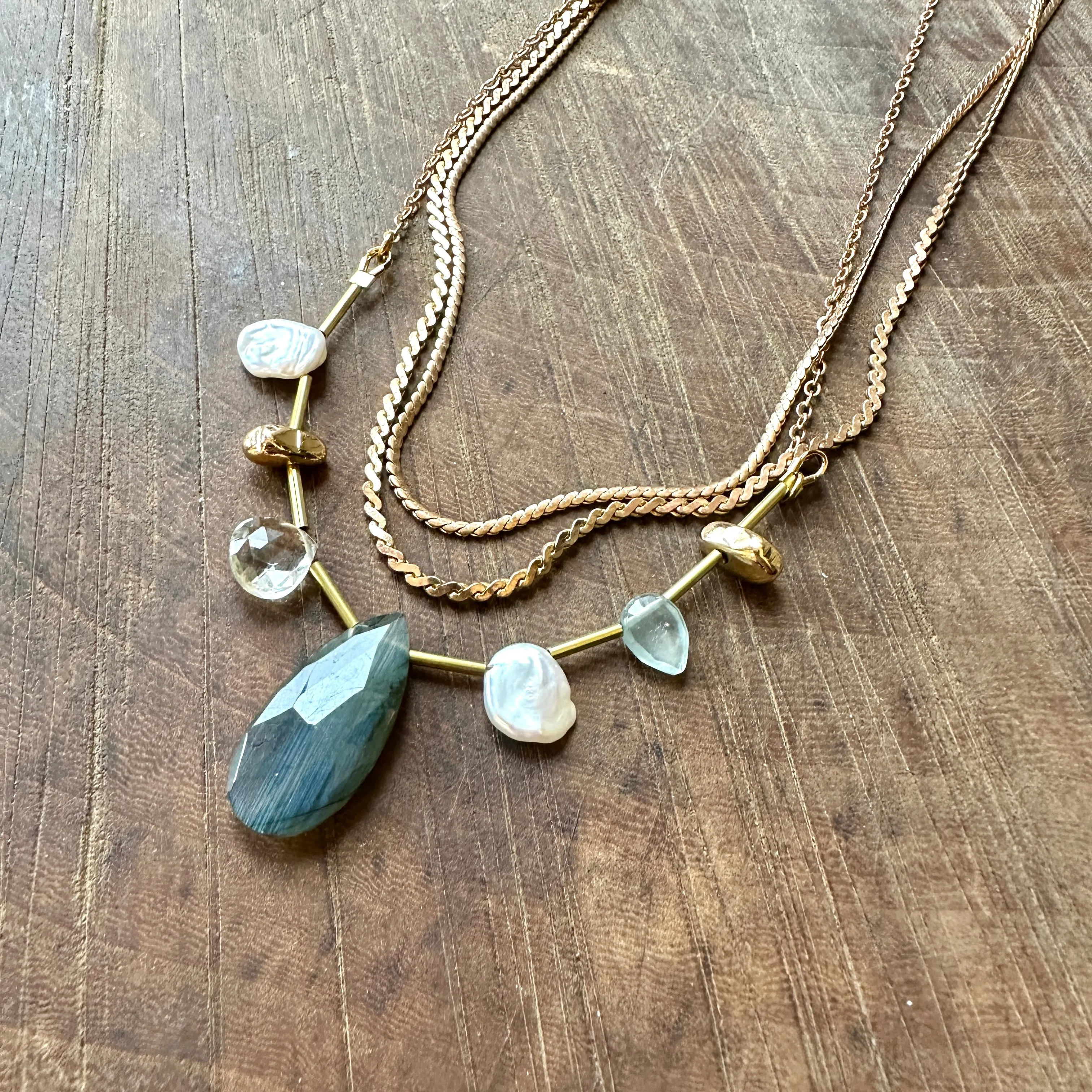 Hailey Gerrits // Seda Necklace Labradorite