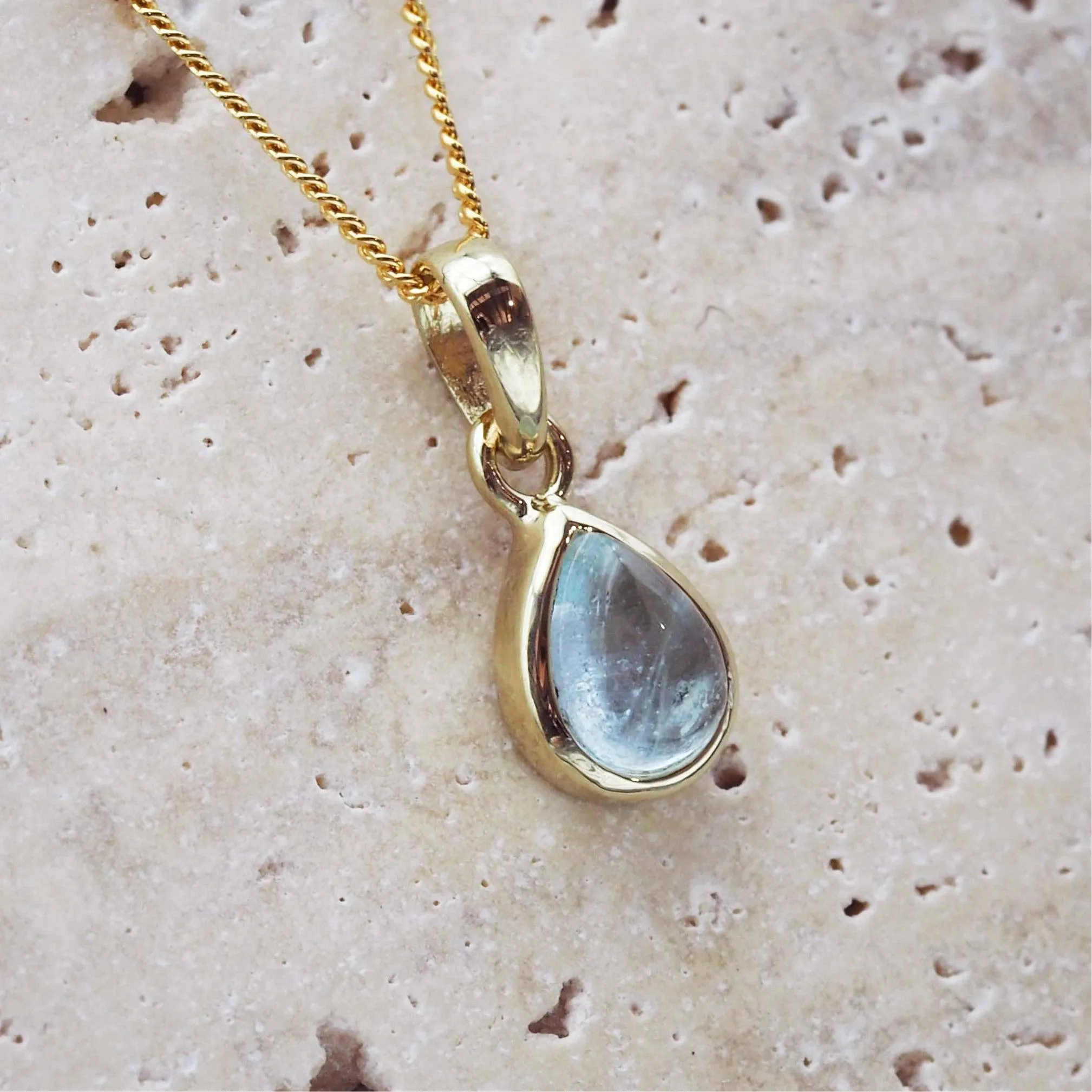 March Birthstone Necklace - Aquamarine