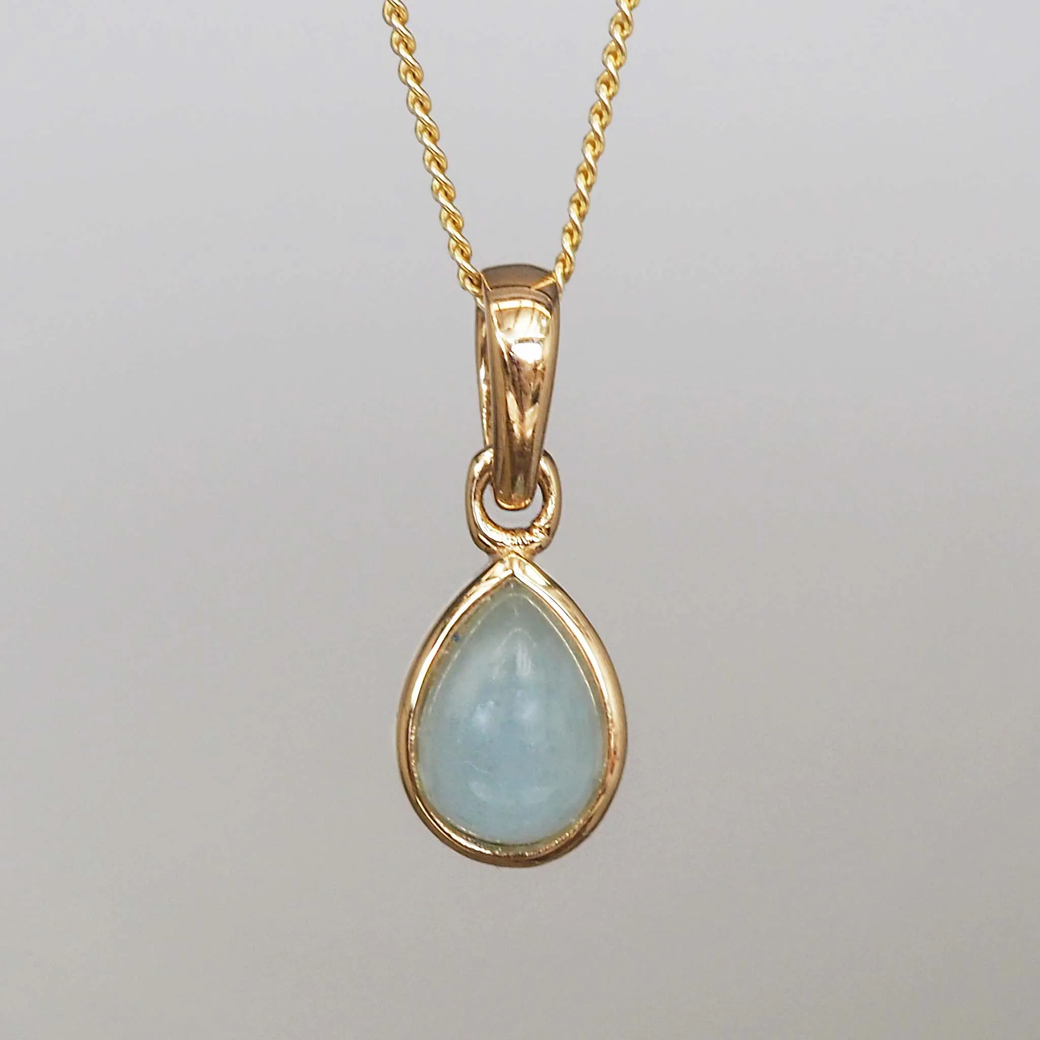 March Birthstone Necklace - Aquamarine