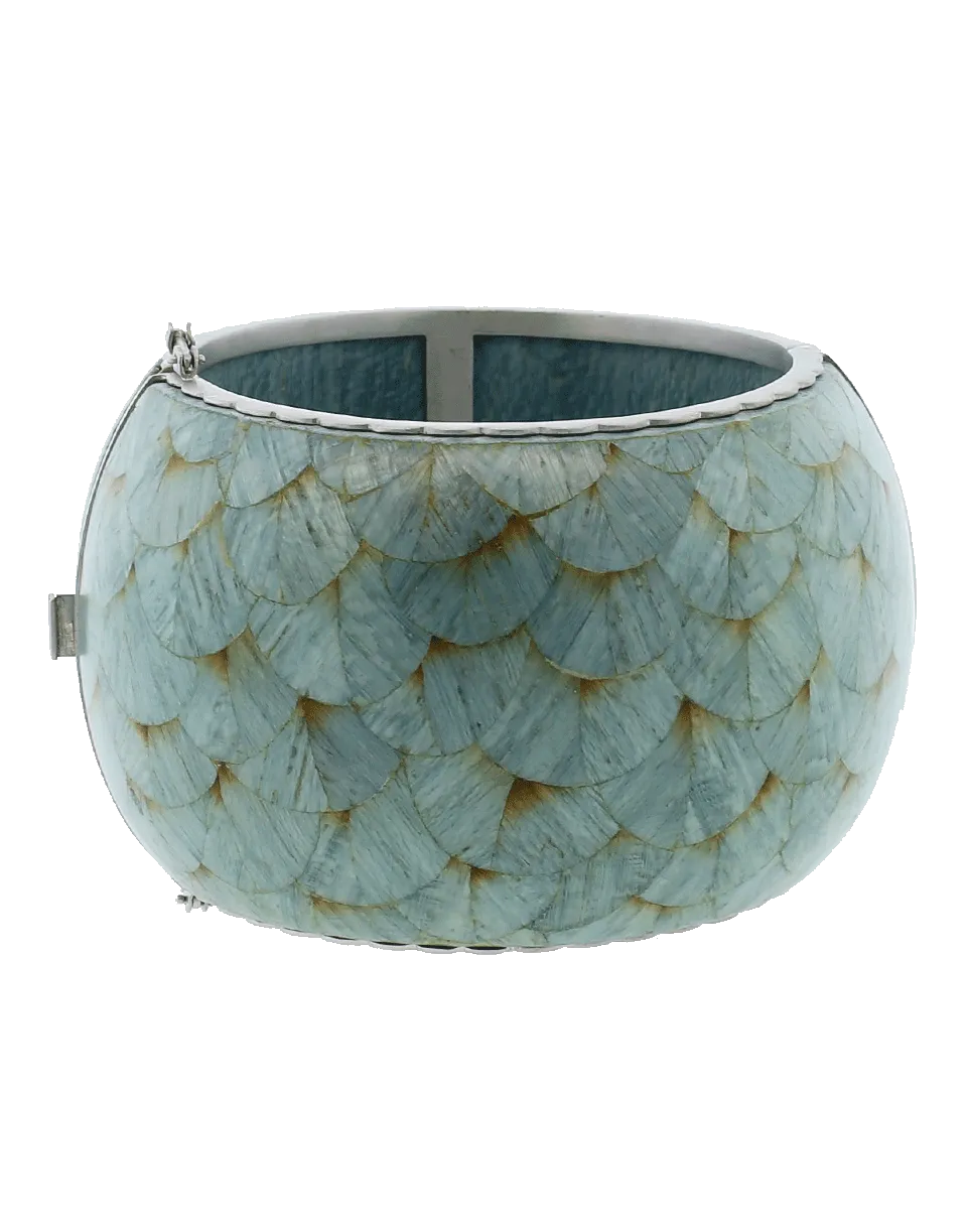 Marquetry Light Blue Cuff Bracelet