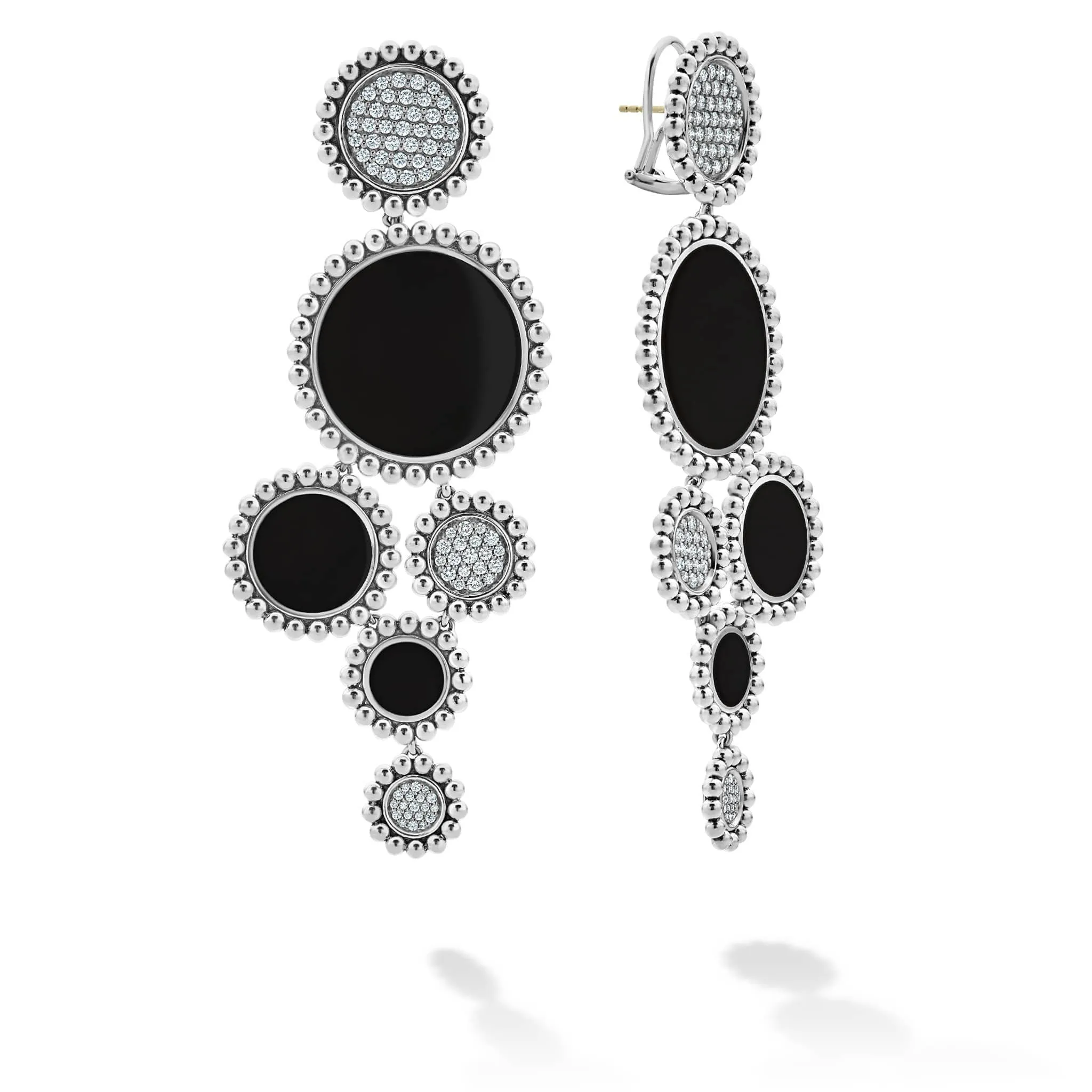 Maya Onyx and Diamond Statement Earrings