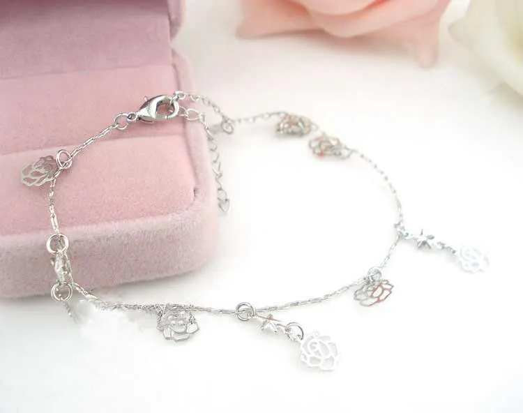 Minimalist Rose Anklet Bracelet