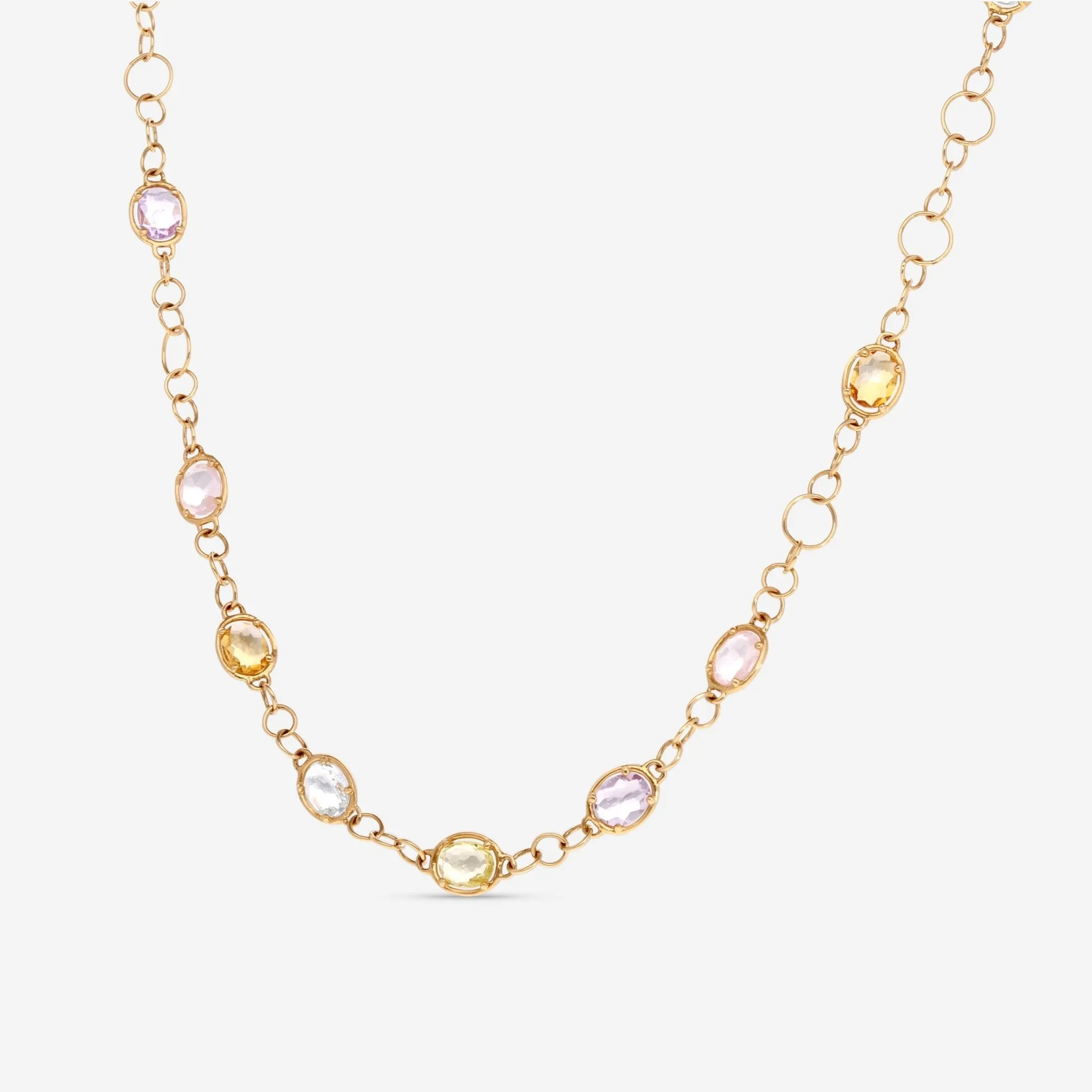 Nanis 18K Yellow Gold Multistone Necklace CN32-565