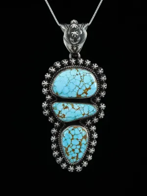 Native American Number 8 Turquoise Pendant